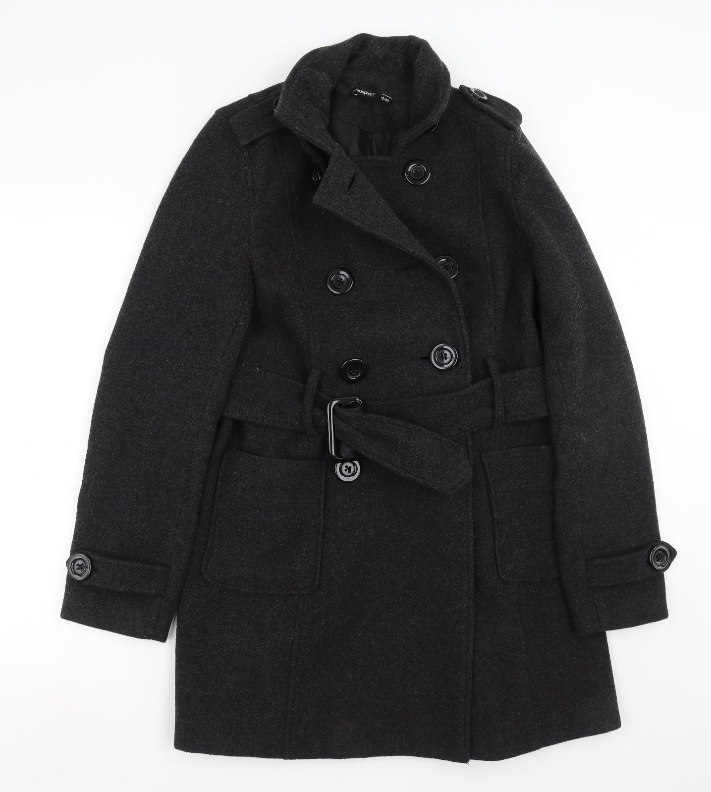 Primark Womens Grey   Pea Coat Coat Size 12