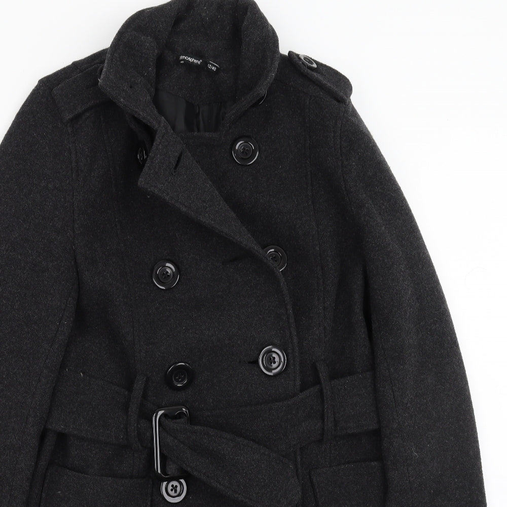 Primark Womens Grey   Pea Coat Coat Size 12