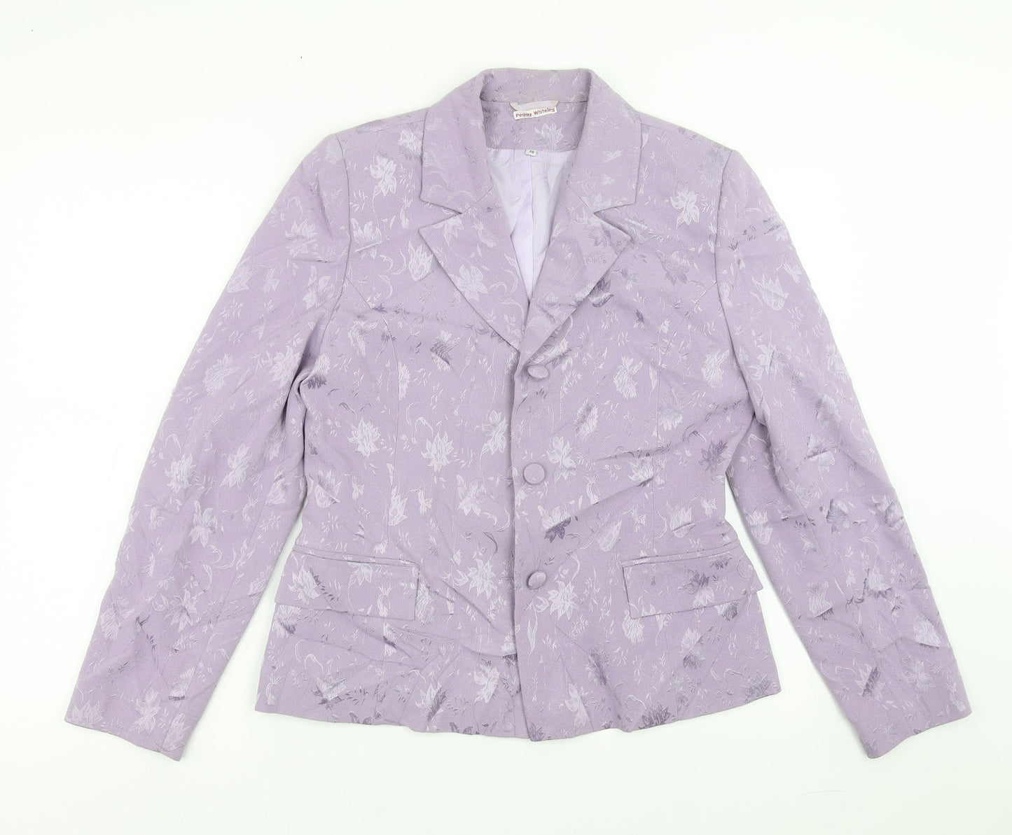 Womens UK Size 10 Preworn Regular Purple Suit Jacket