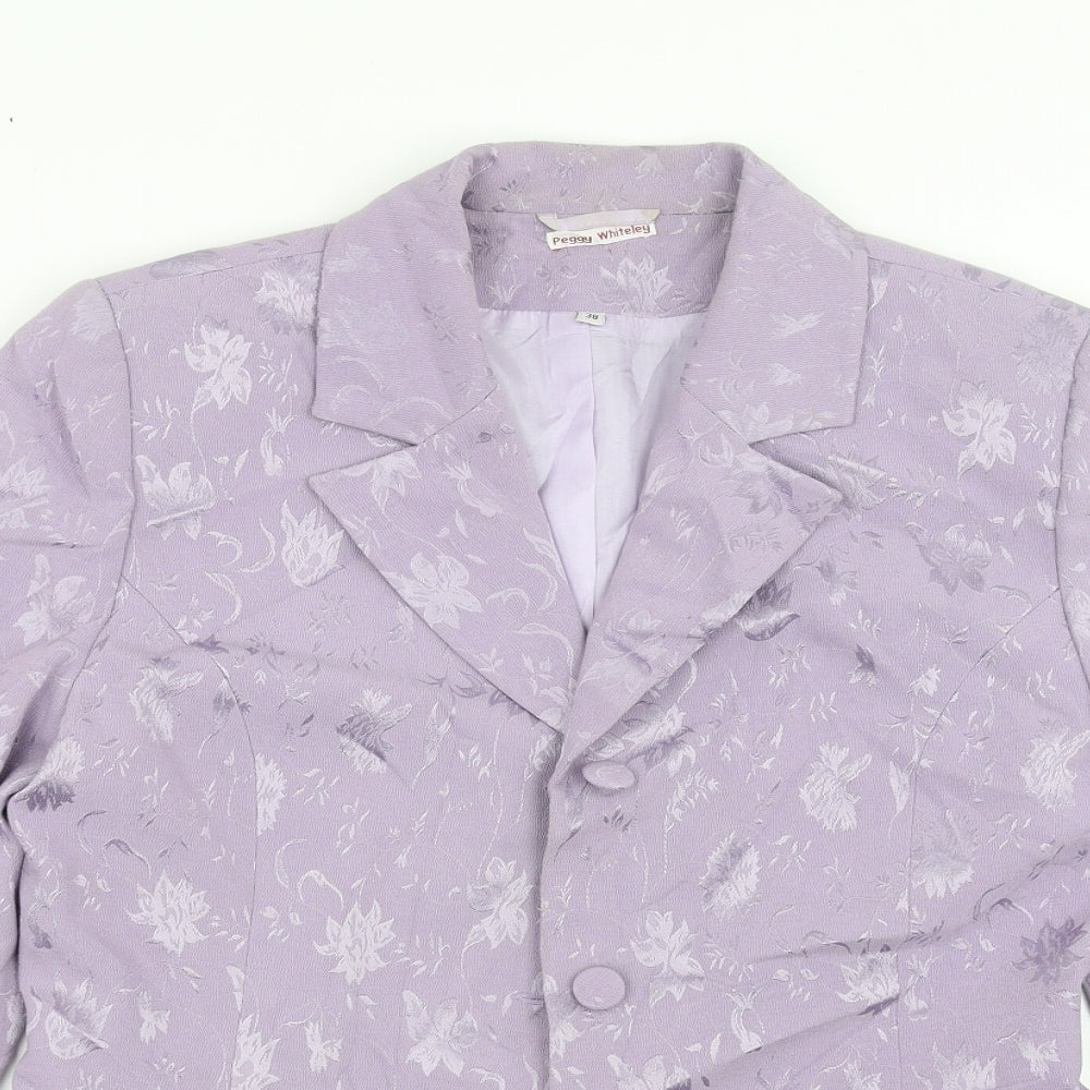 Womens UK Size 10 Preworn Regular Purple Suit Jacket
