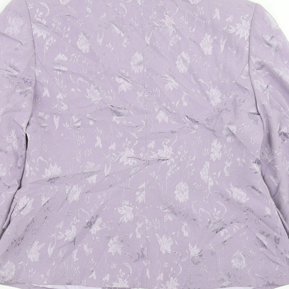 Womens UK Size 10 Preworn Regular Purple Suit Jacket