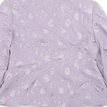 Womens UK Size 10 Preworn Regular Purple Suit Jacket