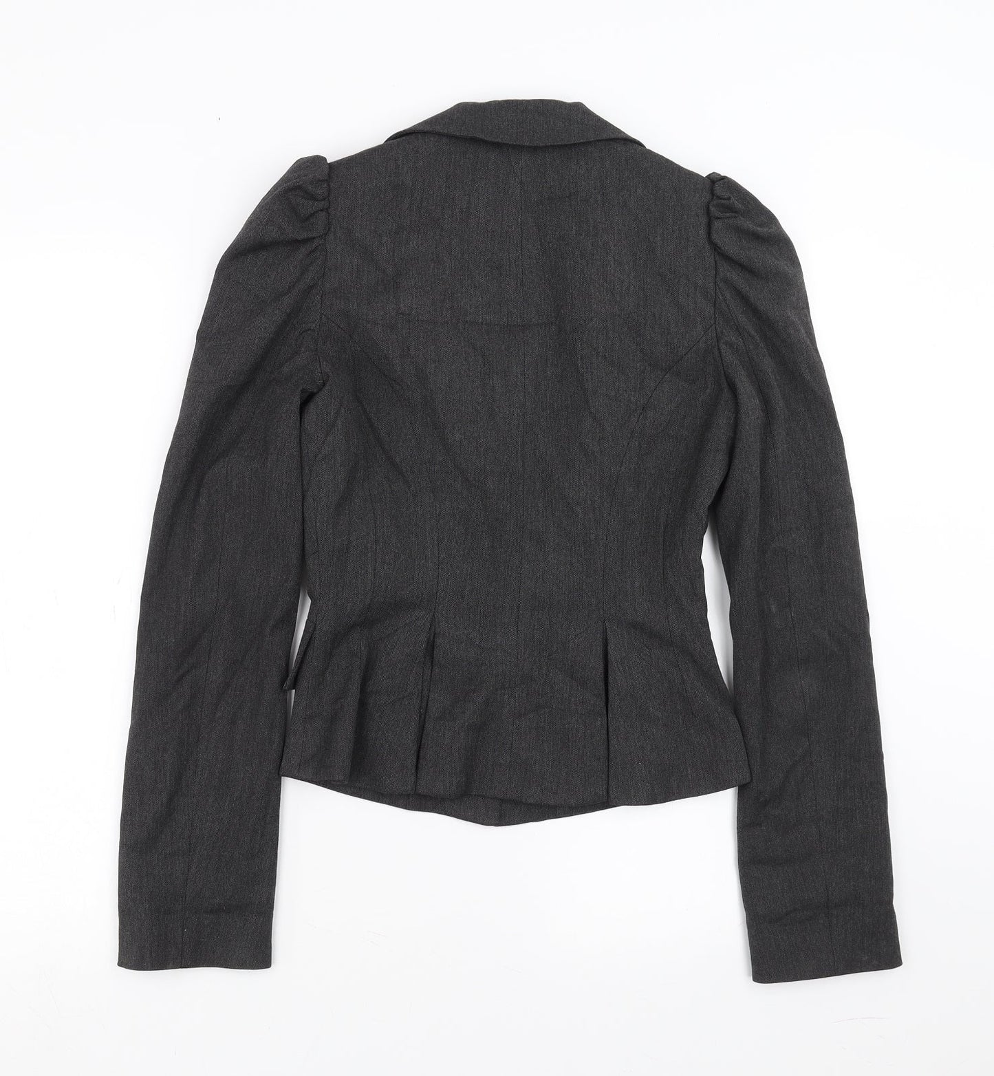 Warehouse Womens Grey Herringbone  Jacket Suit Jacket Size 8