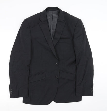 Marks and Spencer Mens Black Striped  Jacket Suit Jacket Size 38