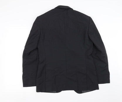 Marks and Spencer Mens Black Striped  Jacket Suit Jacket Size 38