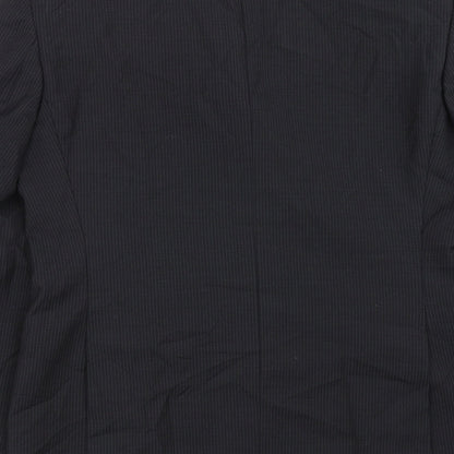 Marks and Spencer Mens Black Striped  Jacket Suit Jacket Size 38