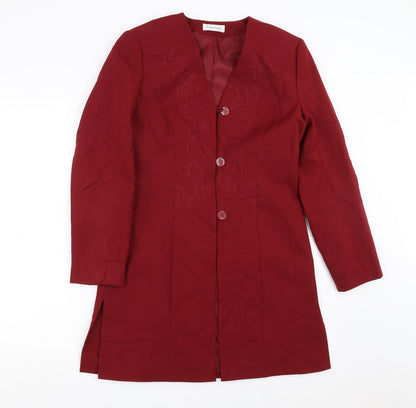 Womens UK Size 10 Collection Regular Red Suit Jacket
