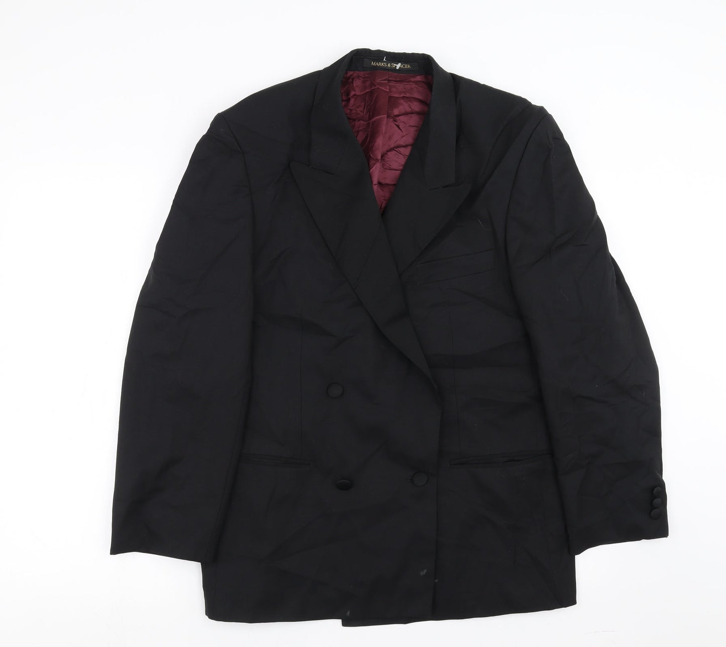 Mens UK Size 38 Marks and Spencer Regular Black Suit Jacket