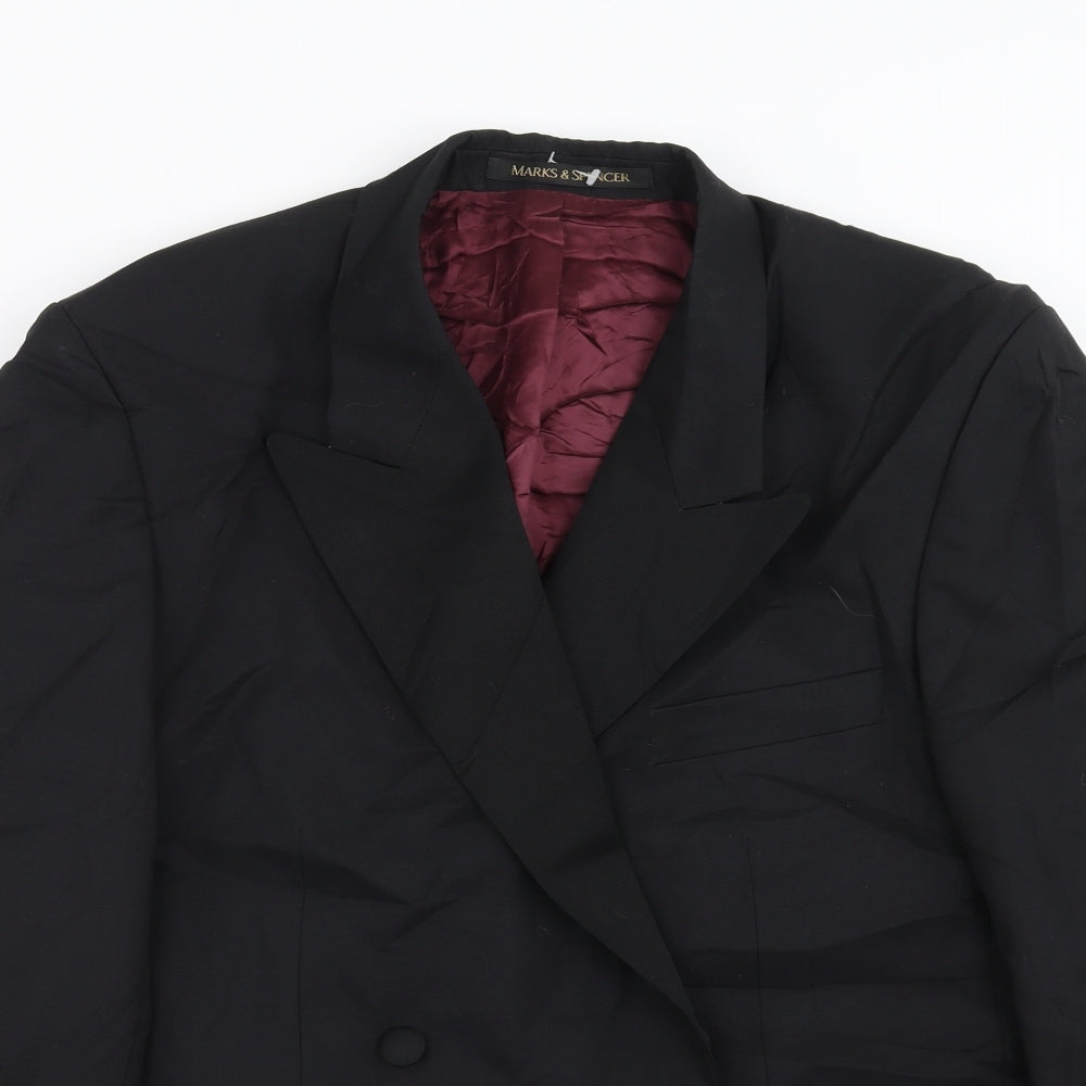 Mens UK Size 38 Marks and Spencer Regular Black Suit Jacket