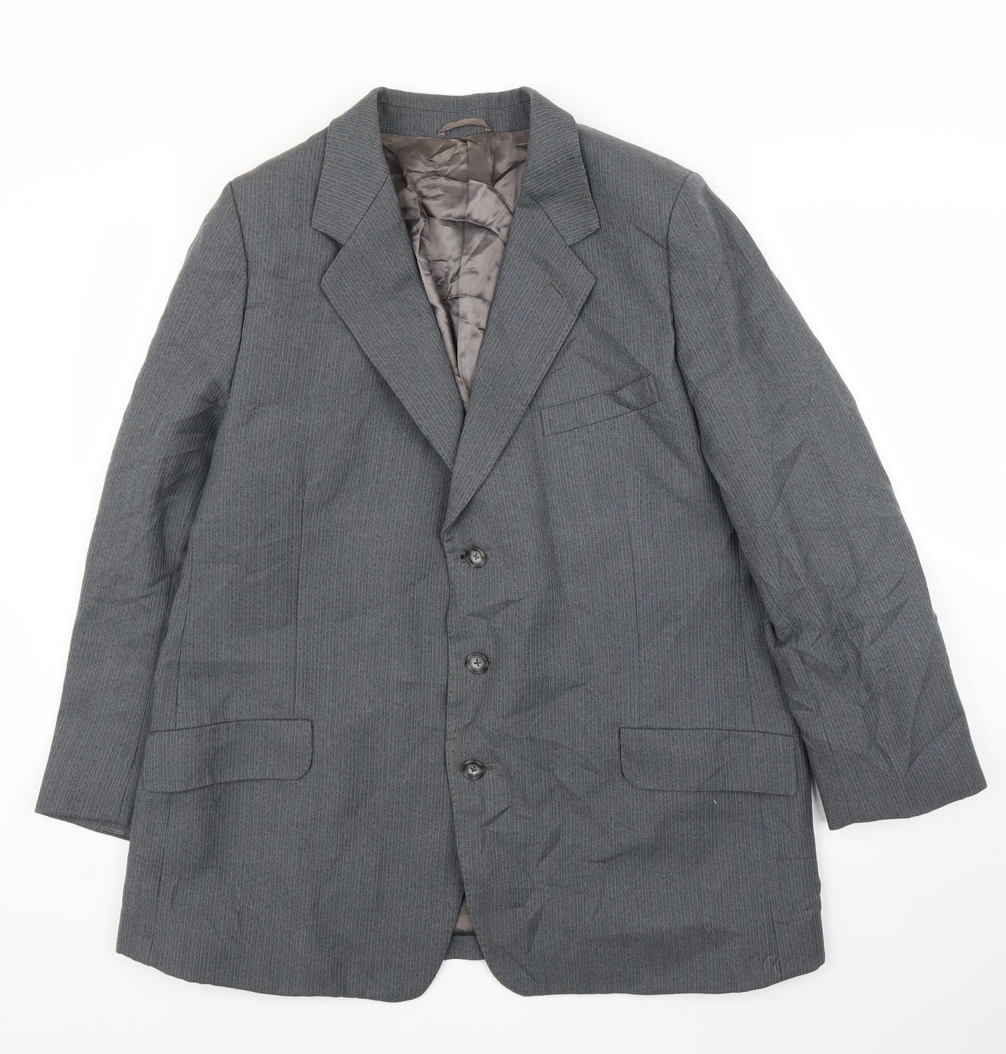 Country Tailoring Mens Grey Striped  Jacket Suit Jacket Size 42