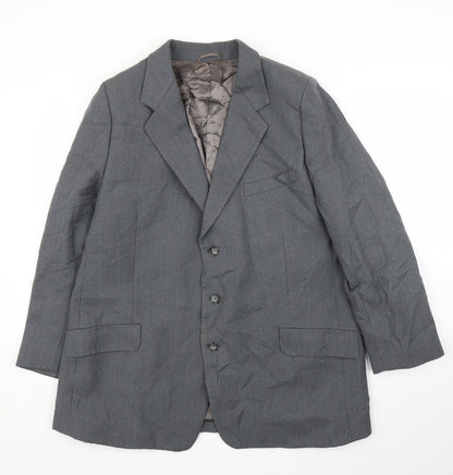 Country Tailoring Mens Grey Striped  Jacket Suit Jacket Size 42