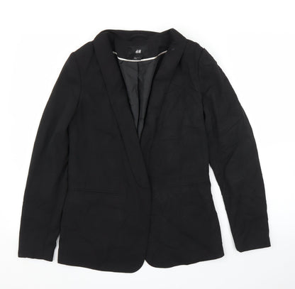 Womens UK Size 8 H&M Black Cardigan Jumper
