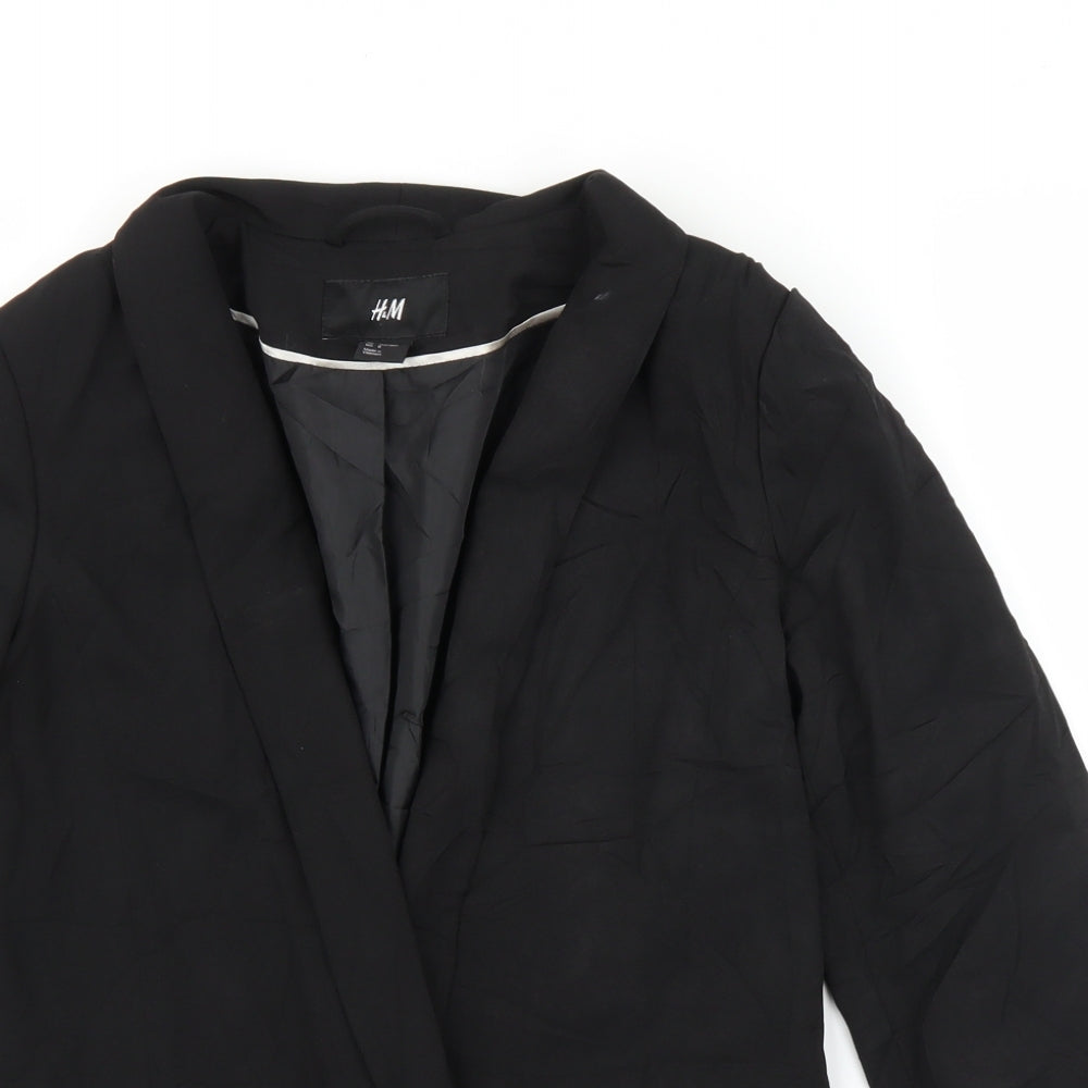 Womens UK Size 8 H&M Black Cardigan Jumper
