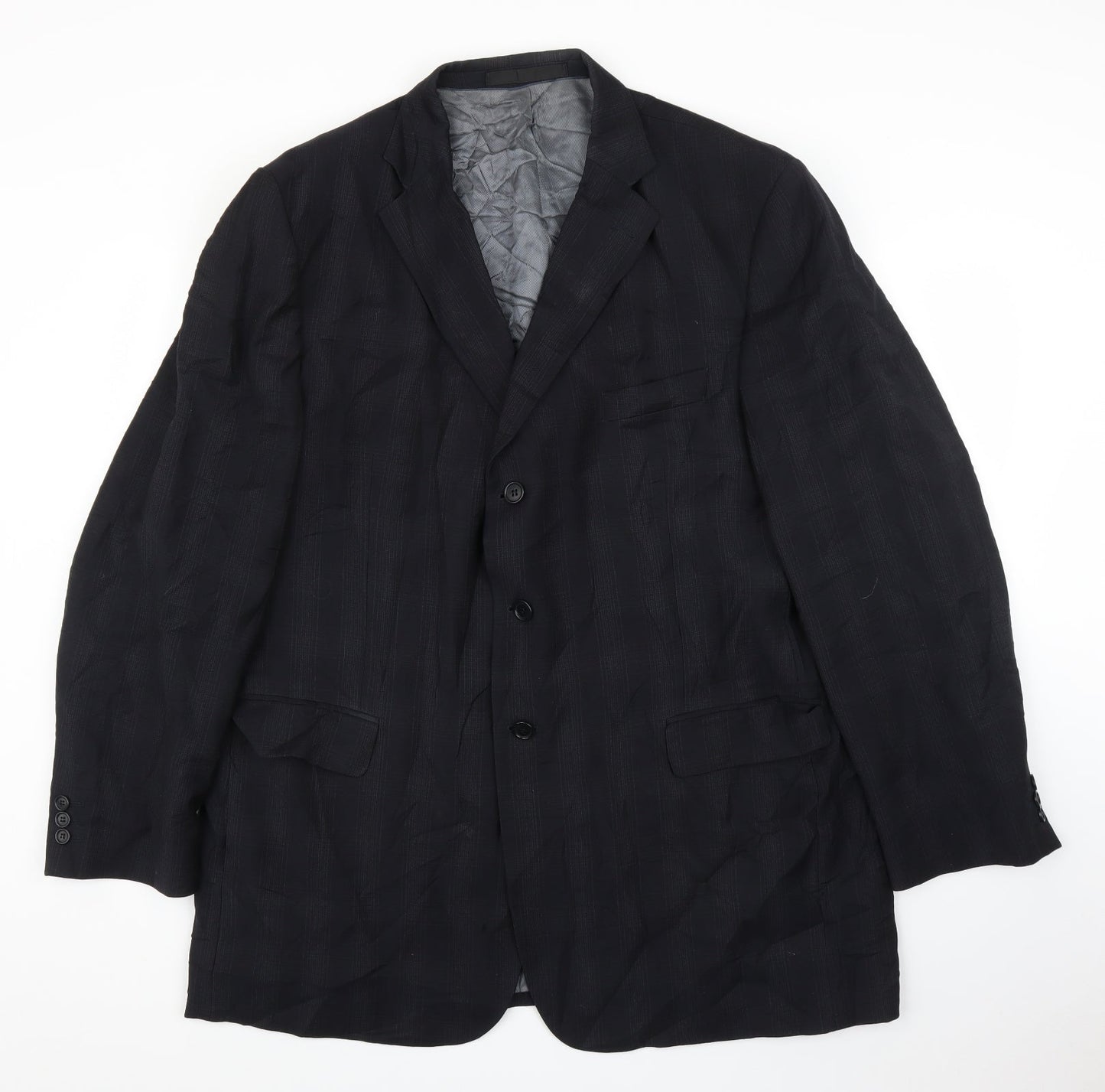 Mens UK Size 46 M&S Regular Black Suit Jacket