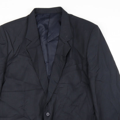 Mens UK Size 46 Preworn Regular Blue Suit Jacket