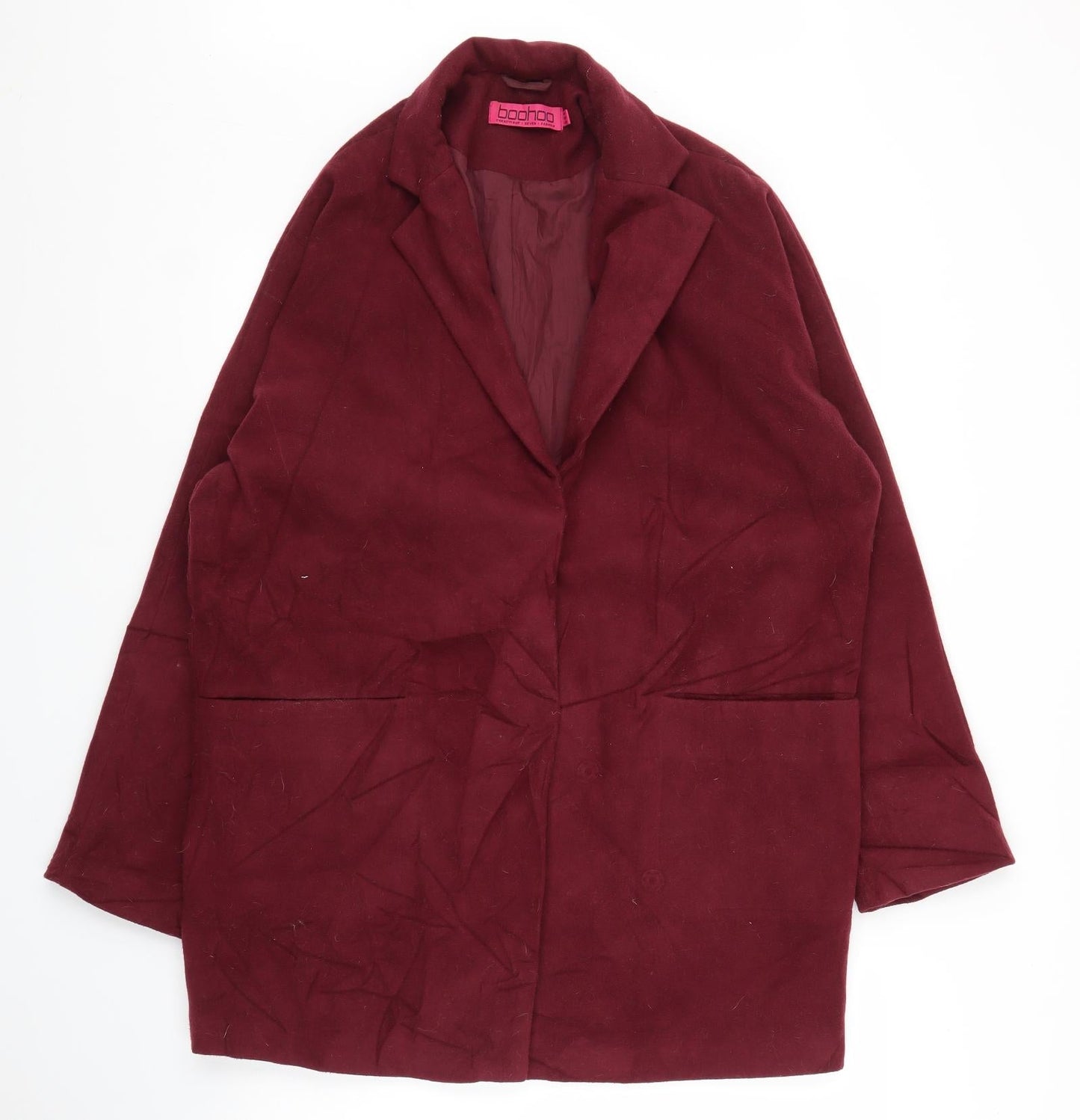 Womens UK Size 14 Boohoo Purple Overcoat