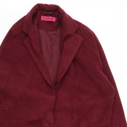 Womens UK Size 14 Boohoo Purple Overcoat