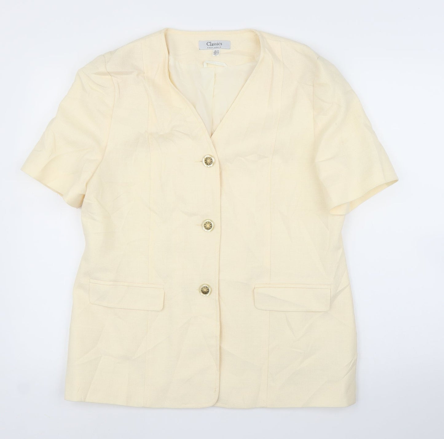 Classics Womens Ivory   Basic Blouse Size 16