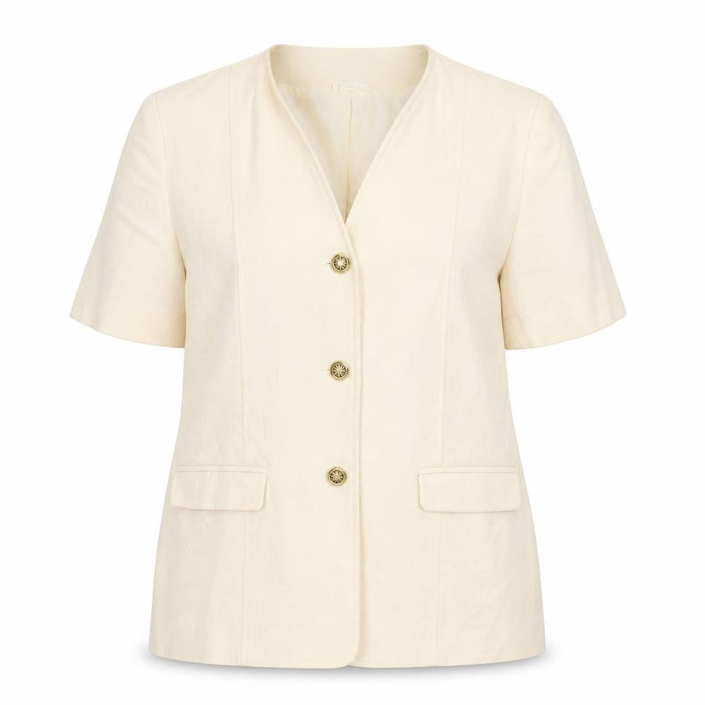 Womens UK Size 16 Classics Ivory Basic Blouse