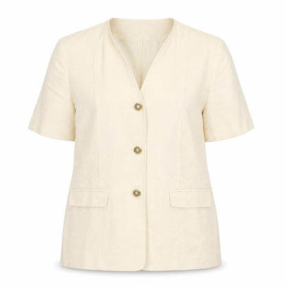 Womens UK Size 16 Classics Ivory Basic Blouse