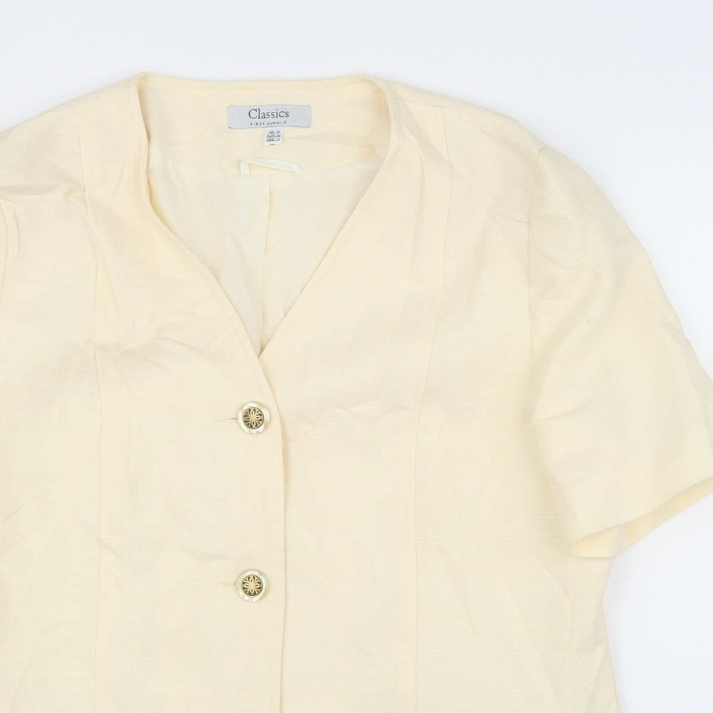 Classics Womens Ivory   Basic Blouse Size 16