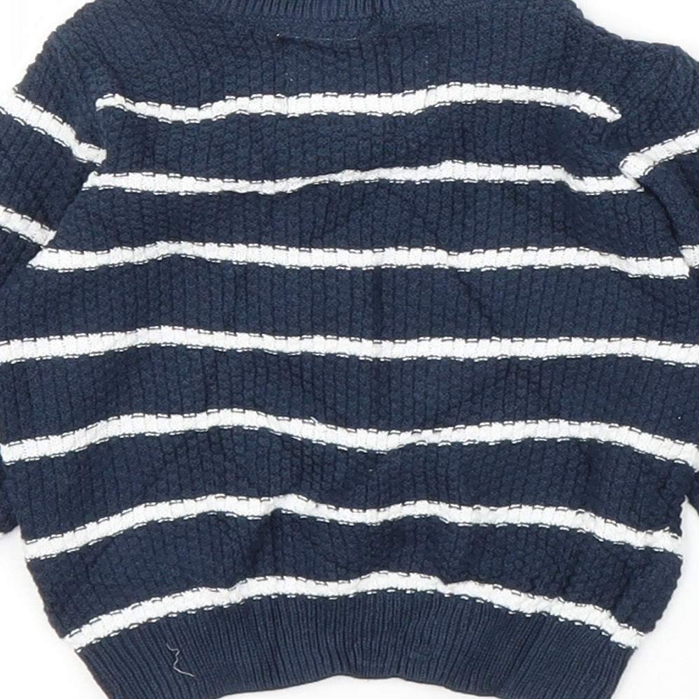 F&F Baby Blue Striped  Pullover Jumper Size 0-3 Months