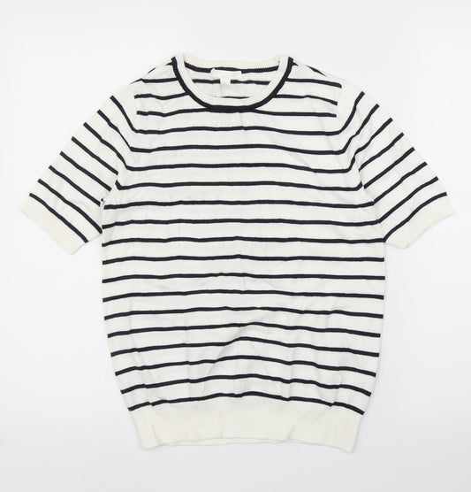 Womens UK Size S H&M White Pullover Jumper