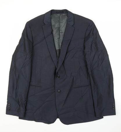 Mens UK Size 42 Red Herring Regular Blue Suit Jacket