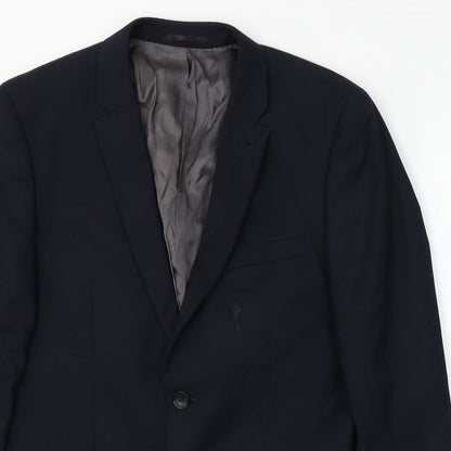 Mens UK Size 36 Topman Regular Blue Suit Jacket