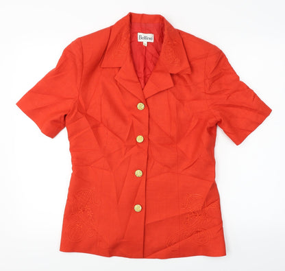 Bellino  Womens Red   Jacket Blazer Size 14