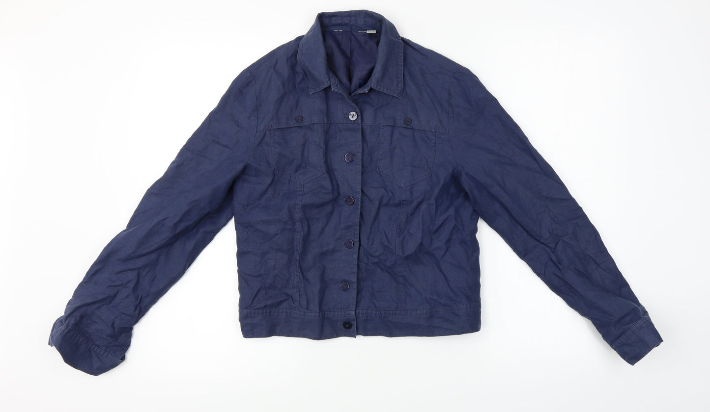 Womens UK Size 8 Preworn Regular Blue Blazer