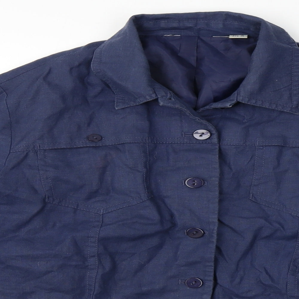 Womens UK Size 8 Preworn Regular Blue Blazer