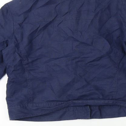 Womens UK Size 8 Preworn Regular Blue Blazer