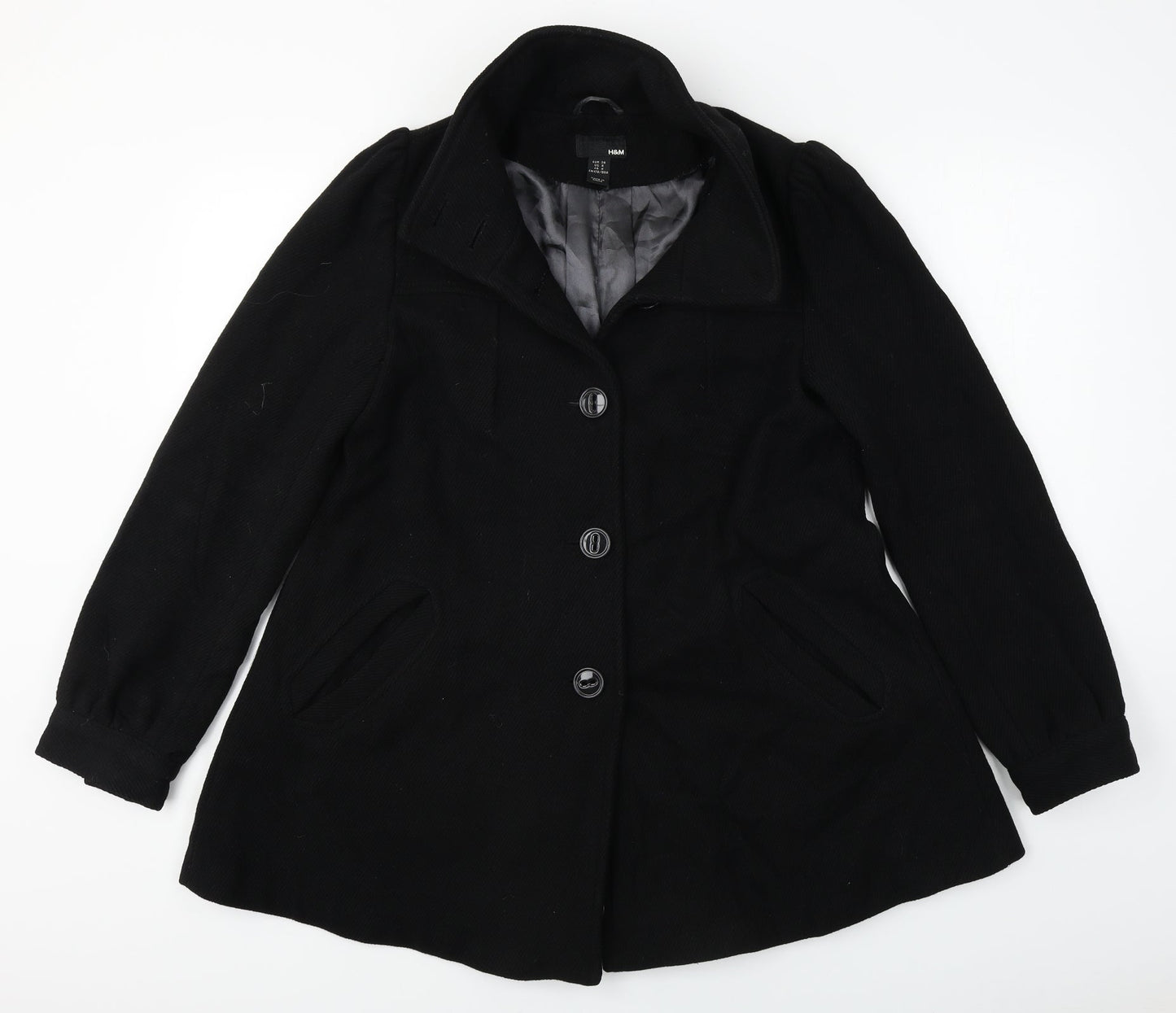 H&M  Womens Black   Jacket Coat Size 8