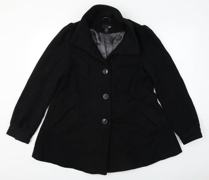 H&M  Womens Black   Jacket Coat Size 8
