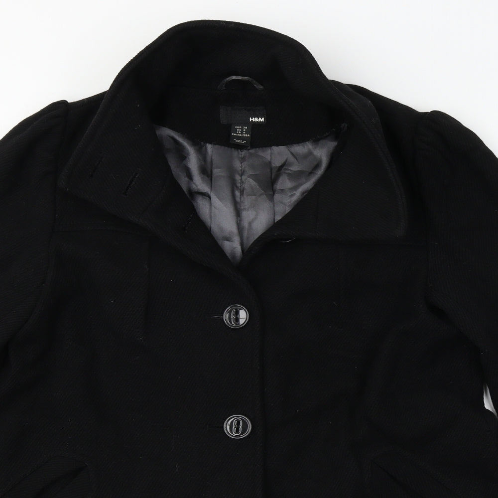 H&M  Womens Black   Jacket Coat Size 8