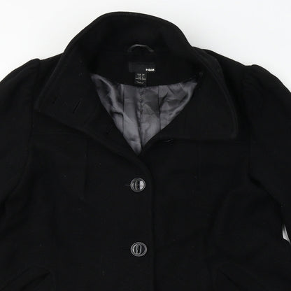 H&M  Womens Black   Jacket Coat Size 8