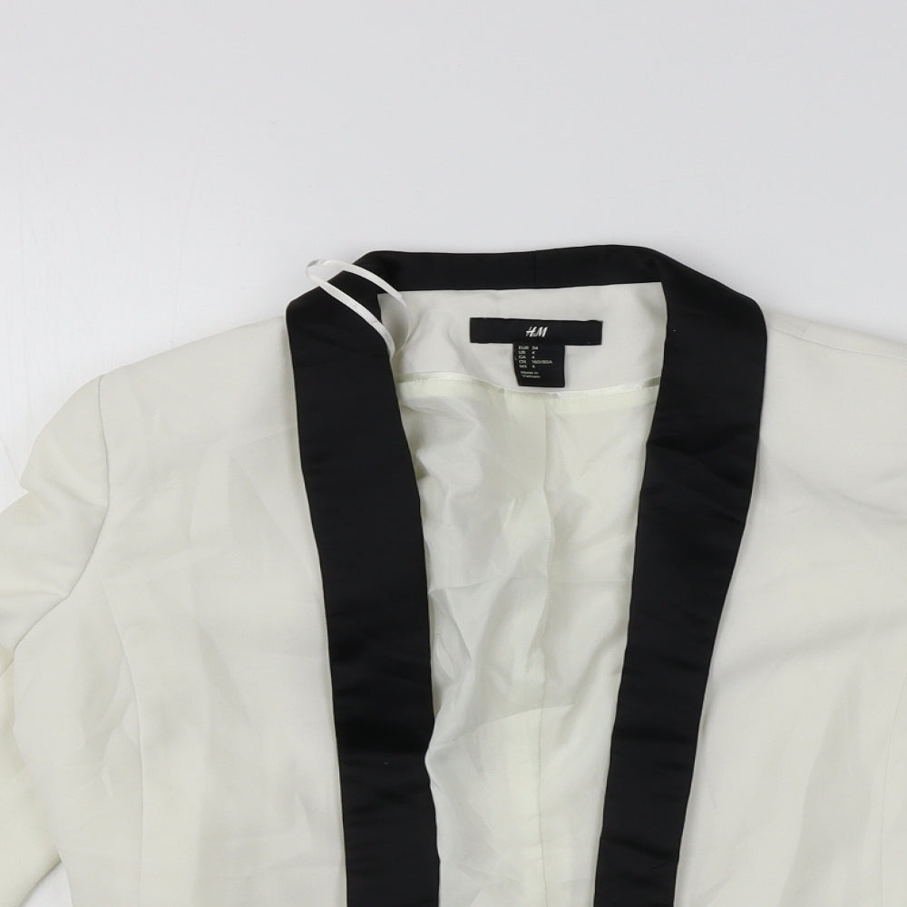 H&M  Womens White   Jacket Blazer Size 4