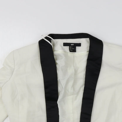 H&M  Womens White   Jacket Blazer Size 4