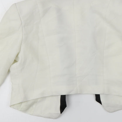 H&M  Womens White   Jacket Blazer Size 4