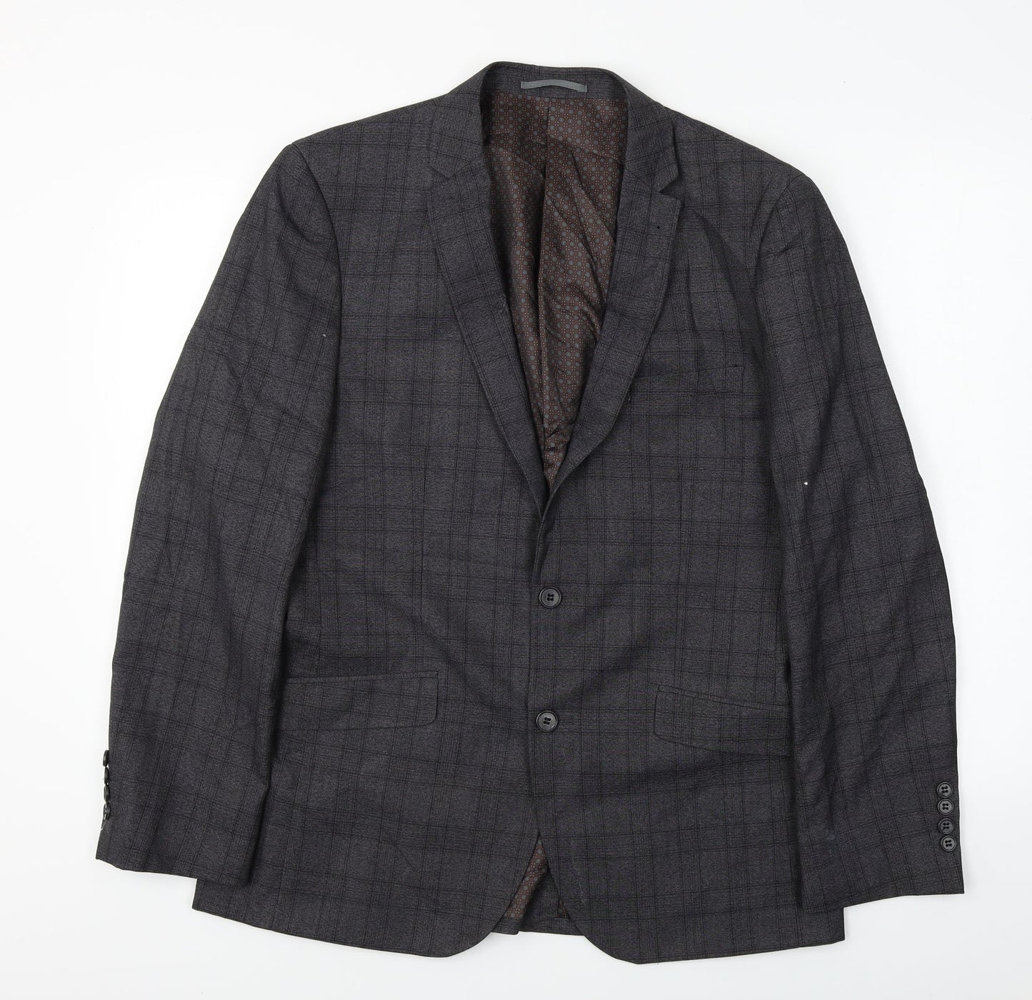 Mens UK Size 40 Fellini Regular Grey Suit Jacket