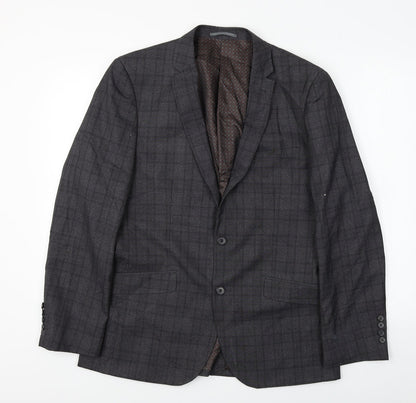 Mens UK Size 40 Fellini Regular Grey Suit Jacket