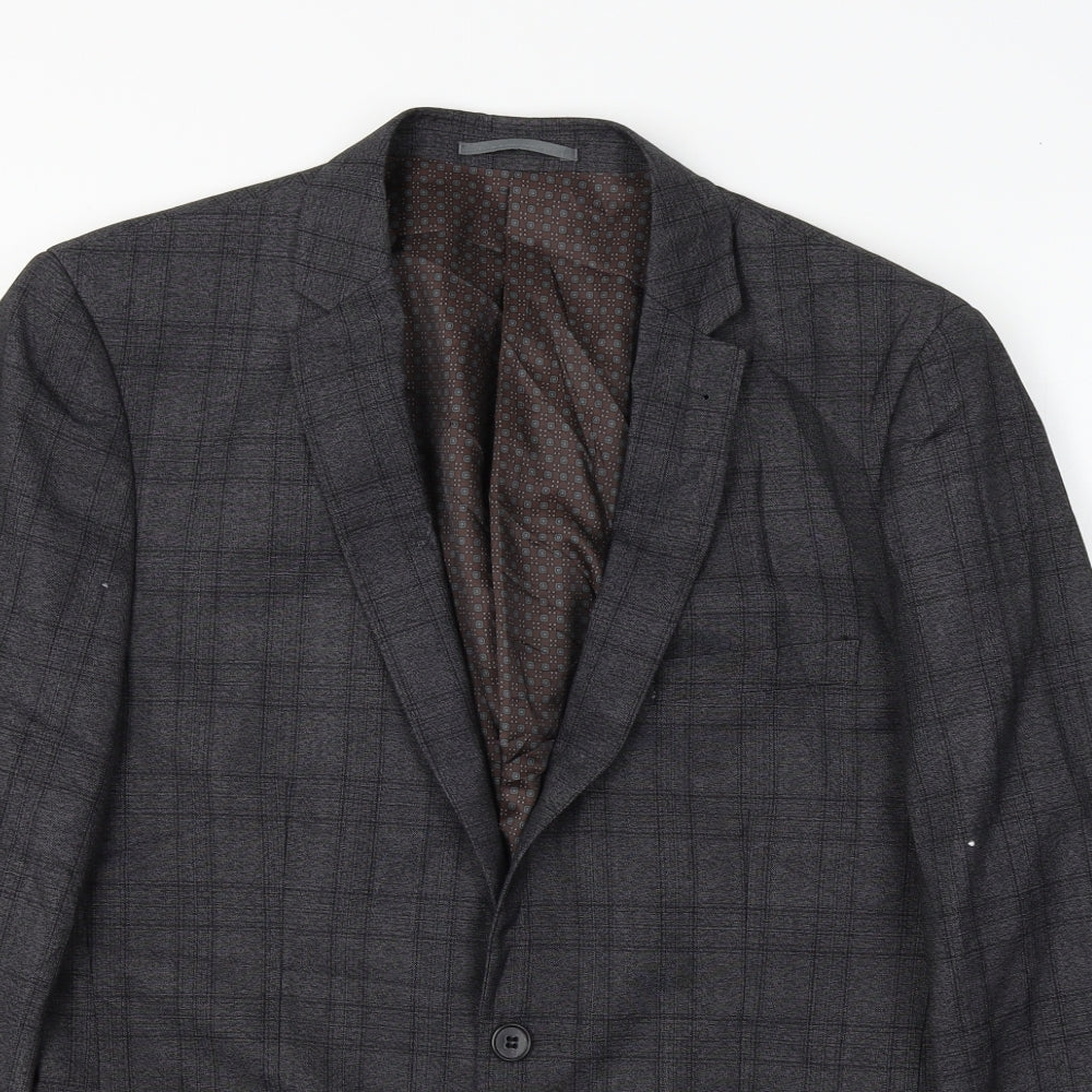 Mens UK Size 40 Fellini Regular Grey Suit Jacket
