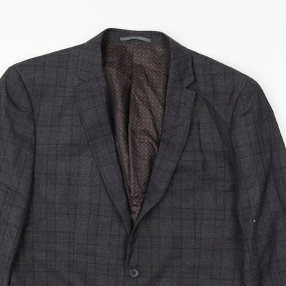 Mens UK Size 40 Fellini Regular Grey Suit Jacket