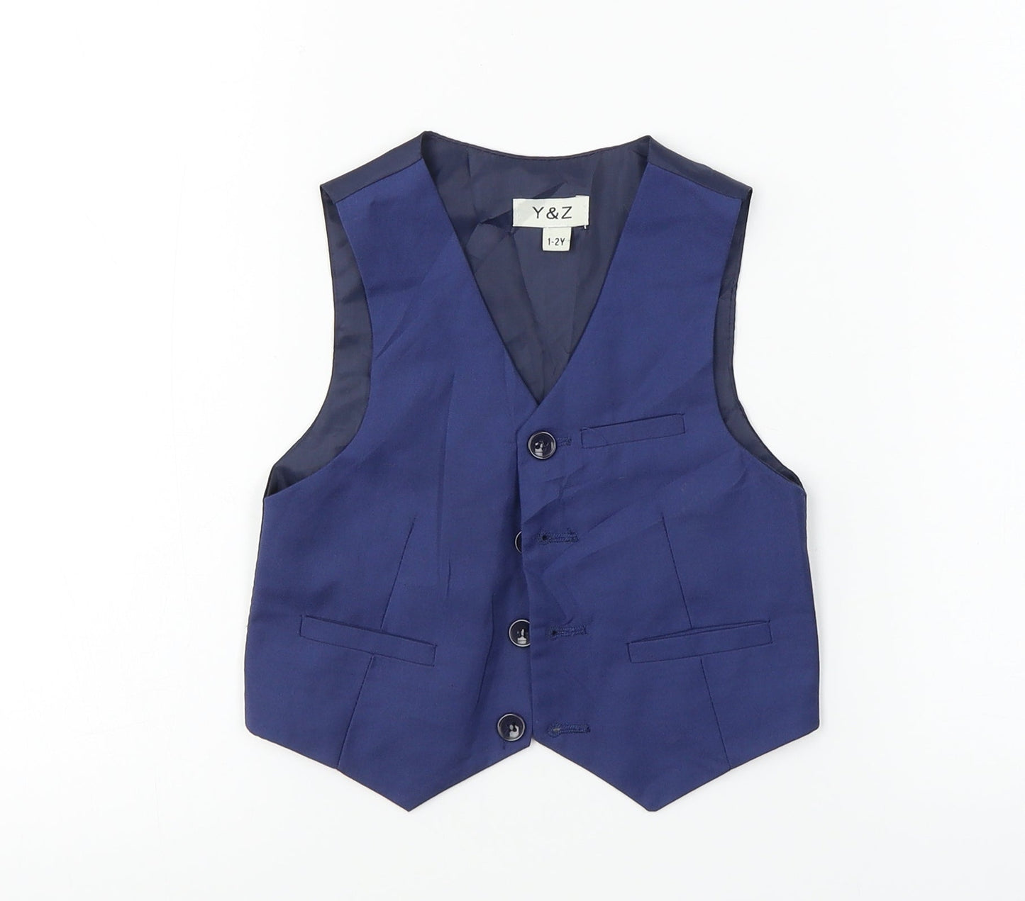 y&z Boys Black   Jacket Waistcoat Size 2 Years