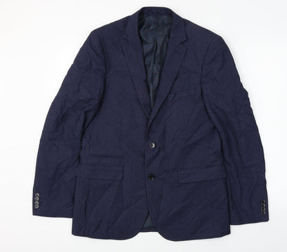 Mens UK Size 40 Burton Regular Blue Suit Jacket