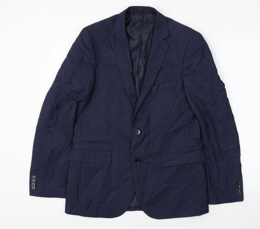 Mens UK Size 40 Burton Regular Blue Suit Jacket