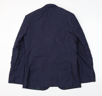 Mens UK Size 40 Burton Regular Blue Suit Jacket