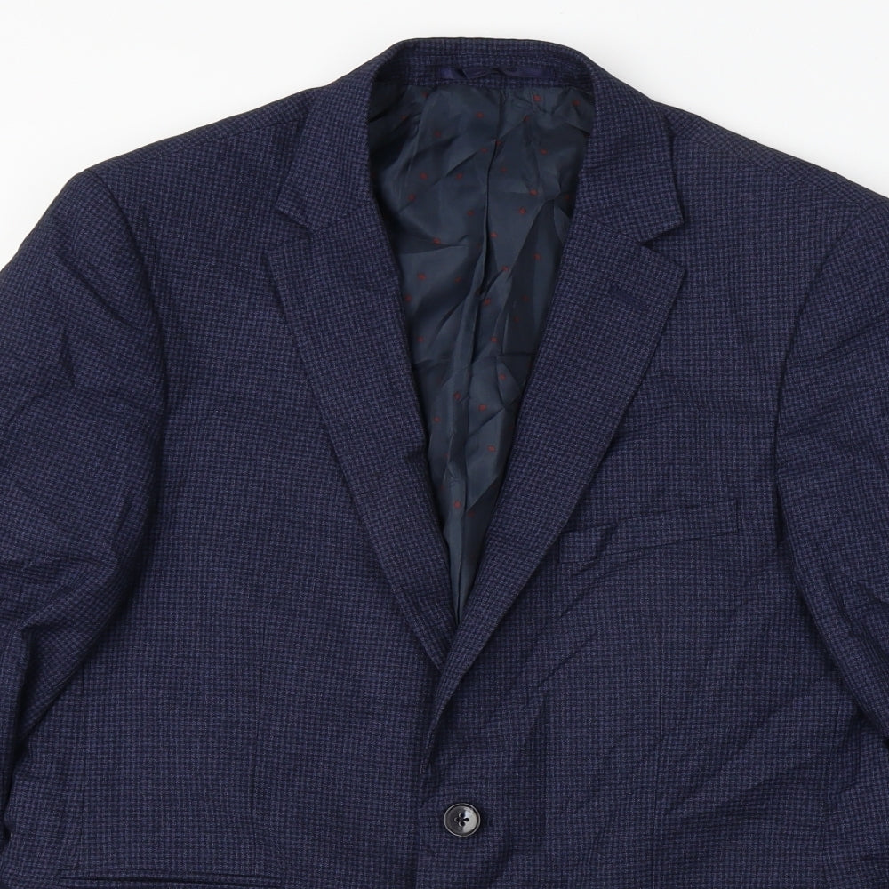 Mens UK Size 40 Burton Regular Blue Suit Jacket
