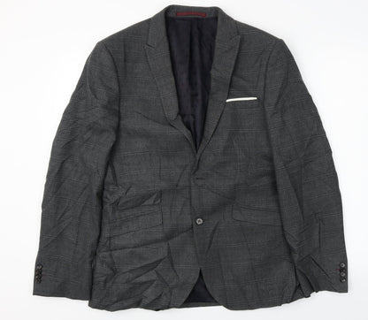 Mens UK Size 40 Burton Regular Grey Suit Jacket